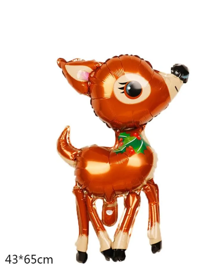 2 pcs Christmas Balloon Decor, Foil Balloon Party Supplies for parties, celebrations, and decorating (Santa & Deer)