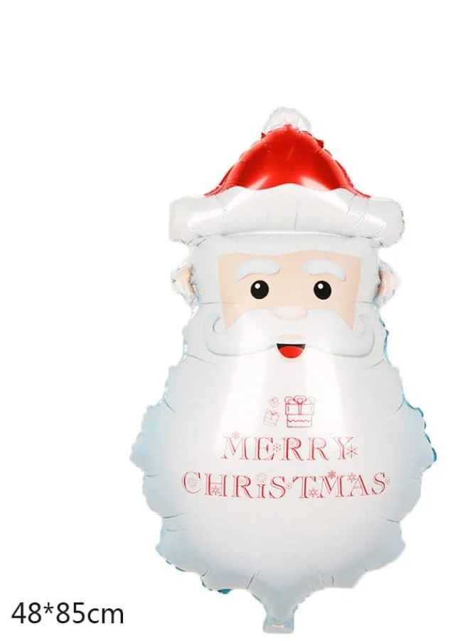 2 pcs Christmas Balloon Decoration, Foil Balloon Party Supplies for parties, celebrations, and decorating (Reindeer & Santa)