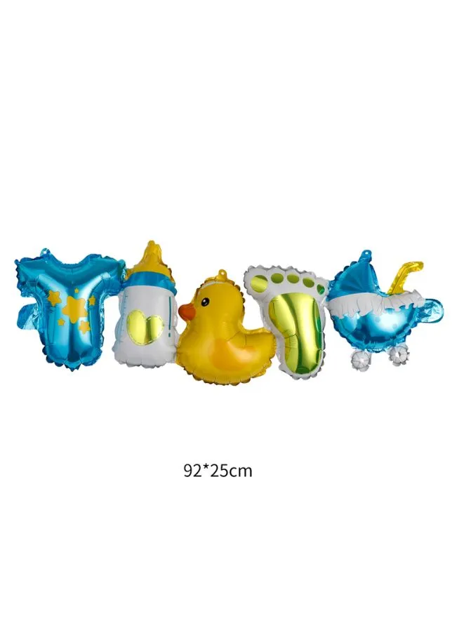 5 pc Party Balloons for Kid's Party, Foil Balloon Theme Decorations for Birthday, Baby Shower