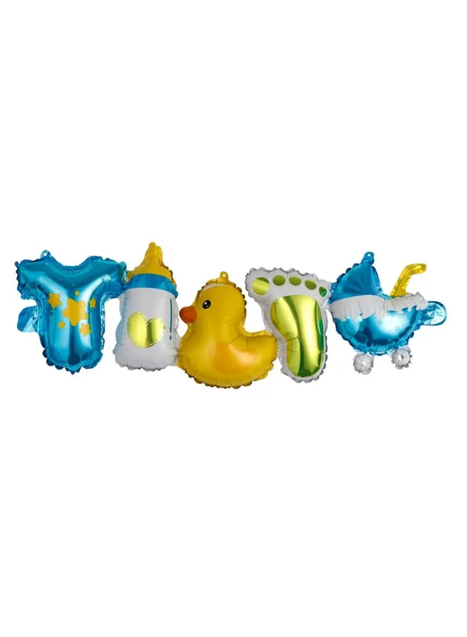 5 pc Party Balloons for Kid's Party, Foil Balloon Theme Decorations for Birthday, Baby Shower