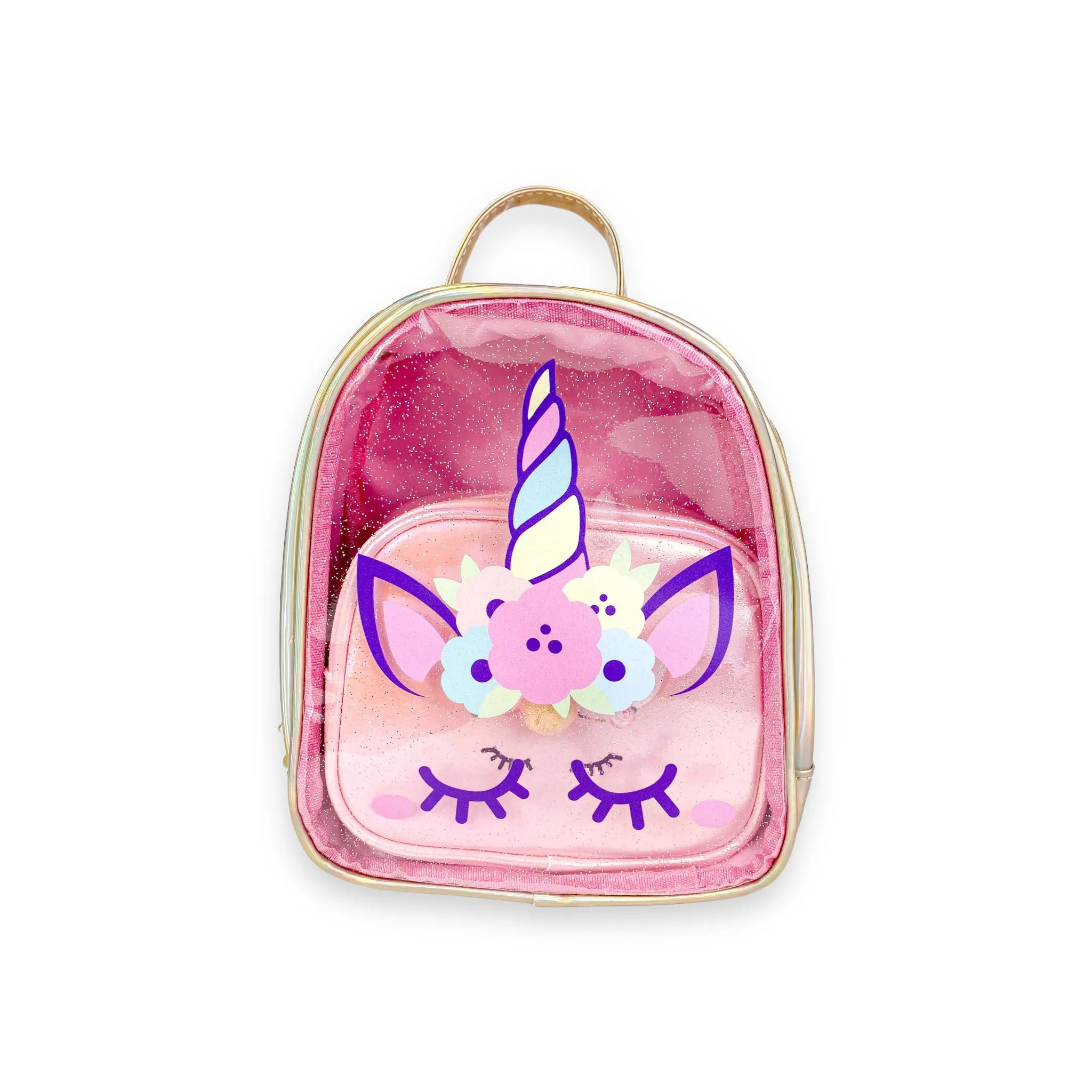 Unicorn Purse & Backpack set Gold/Pink